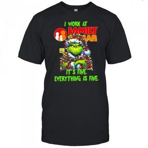 Grinch I Work At Family Dollar Logo T-Shirt